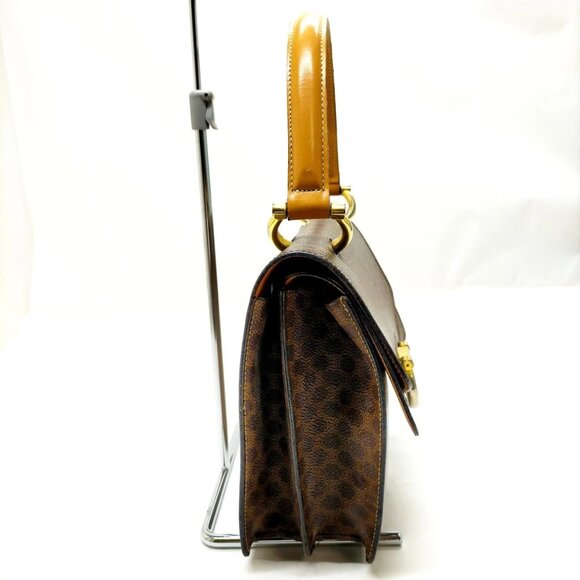 CELINE Hand Bag Brown PVC 398-070325 - Picture 4 of 14